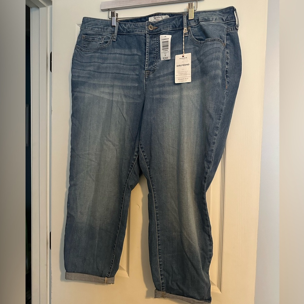 NWT Torrid Girlfriend Blue Denim Jeans Size 20